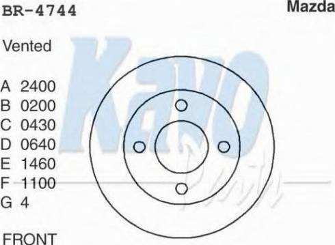 Kavo Parts BR-4744 - Тормозной диск autospares.lv