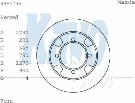 Kavo Parts BR-4709 - Тормозной диск autospares.lv