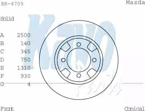 Kavo Parts BR-4705 - Тормозной диск autospares.lv