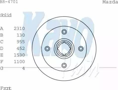 Kavo Parts BR-4701 - Тормозной диск autospares.lv