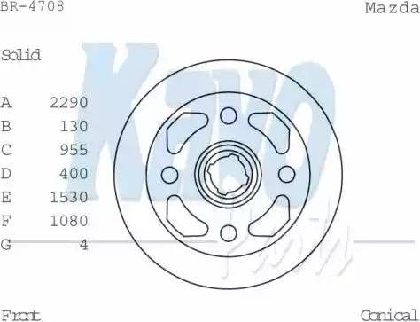 Kavo Parts BR-4708 - Тормозной диск autospares.lv