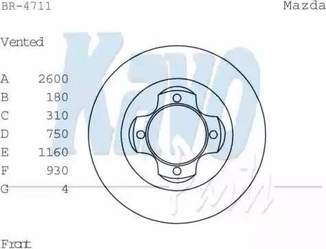 Kavo Parts BR-4711 - Тормозной диск autospares.lv