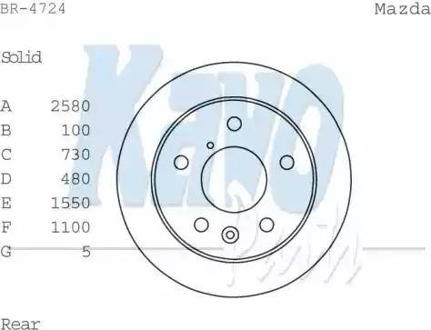 Kavo Parts BR-4724 - Тормозной диск autospares.lv