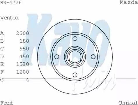 Kavo Parts BR-4726 - Тормозной диск autospares.lv