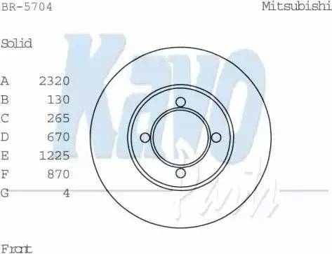 Kavo Parts BR-5704 - Тормозной диск autospares.lv