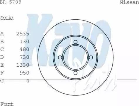 Kavo Parts BR-6703 - Тормозной диск autospares.lv