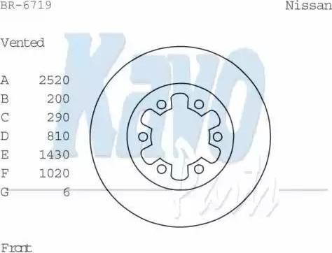 Kavo Parts BR-6719 - Тормозной диск autospares.lv