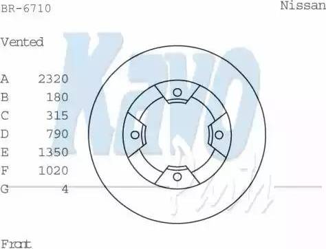 Kavo Parts BR-6710 - Тормозной диск autospares.lv