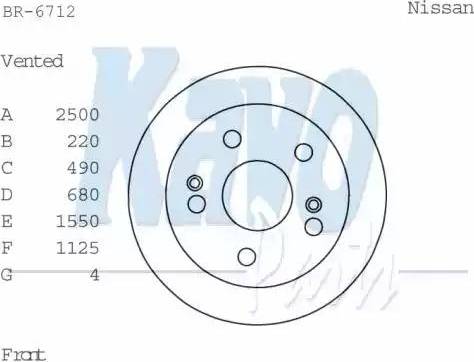 Kavo Parts BR-6712 - Тормозной диск autospares.lv