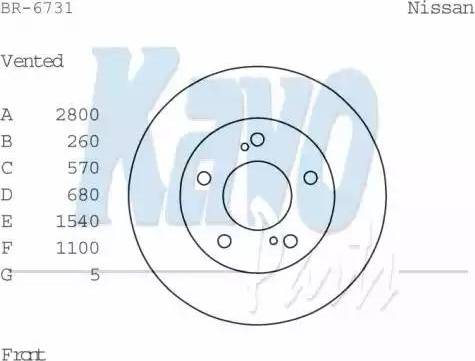 Kavo Parts BR-6731 - Тормозной диск autospares.lv