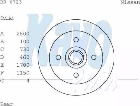 Kavo Parts BR-6723 - Тормозной диск autospares.lv