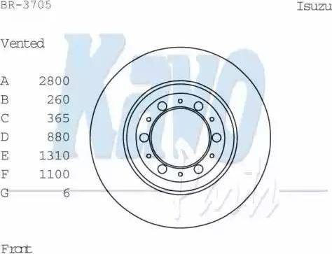 Kavo Parts BR-3705 - Тормозной диск autospares.lv