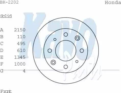 Kavo Parts BR-2202 - Тормозной диск autospares.lv