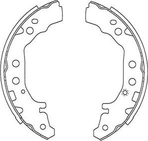 Kavo Parts BS-9950 - Комплект тормозных колодок, барабанные autospares.lv