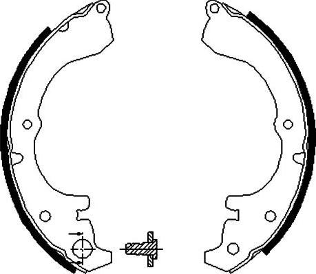 Kavo Parts KBS-9928 - Комплект тормозных колодок, барабанные autospares.lv