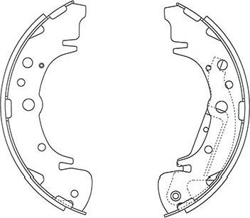 Kavo Parts BS-4407 - Комплект тормозных колодок, барабанные autospares.lv