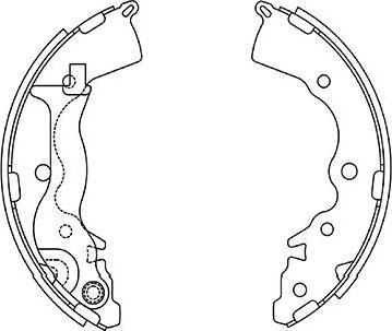 Kavo Parts BS-4410 - Комплект тормозных колодок, барабанные autospares.lv