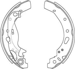 Kavo Parts BS-5434 - Комплект тормозных колодок, барабанные autospares.lv