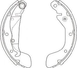 Kavo Parts BS-1405 - Комплект тормозных колодок, барабанные autospares.lv