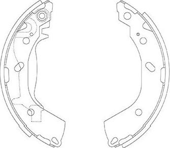 Kavo Parts BS-3414 - Комплект тормозных колодок, барабанные autospares.lv