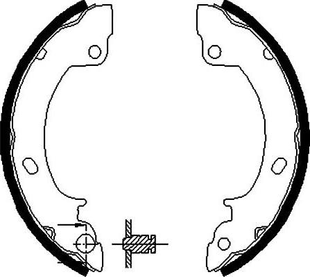 Kavo Parts BS-3411 - Комплект тормозных колодок, барабанные autospares.lv