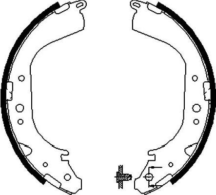 Kavo Parts BS-7406 - Комплект тормозных колодок, барабанные autospares.lv