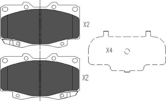 Kavo Parts KBP-9096 - Тормозные колодки, дисковые, комплект autospares.lv