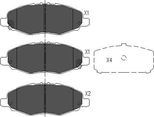 Kavo Parts KBP-9093 - Тормозные колодки, дисковые, комплект autospares.lv