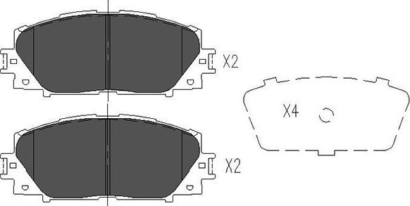 Kavo Parts KBP-9097 - Тормозные колодки, дисковые, комплект autospares.lv