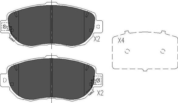 Kavo Parts KBP-9044 - Тормозные колодки, дисковые, комплект autospares.lv