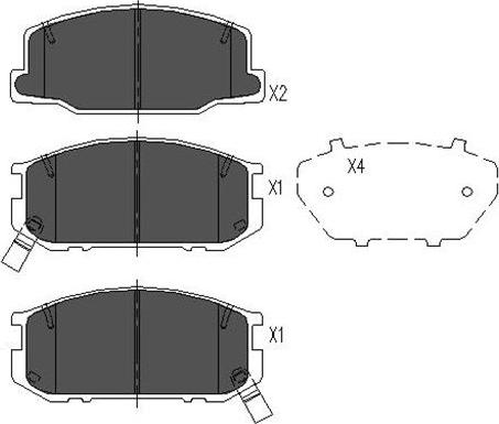 Kavo Parts KBP-9041 - Тормозные колодки, дисковые, комплект autospares.lv