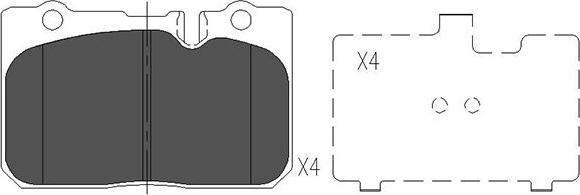 Kavo Parts KBP-9053 - Тормозные колодки, дисковые, комплект autospares.lv