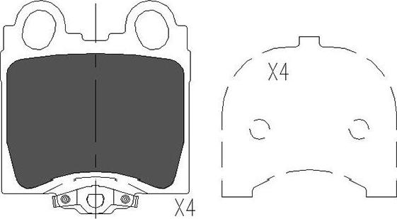 Kavo Parts KBP-9066 - Тормозные колодки, дисковые, комплект autospares.lv