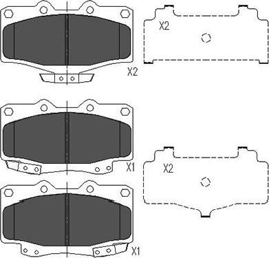 Kavo Parts KBP-9004 - Тормозные колодки, дисковые, комплект autospares.lv