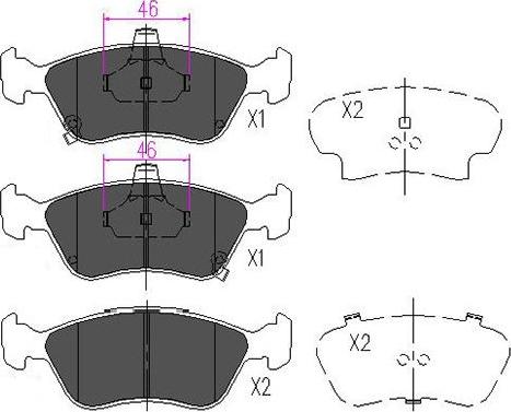 Kavo Parts KBP-9006 - Тормозные колодки, дисковые, комплект autospares.lv