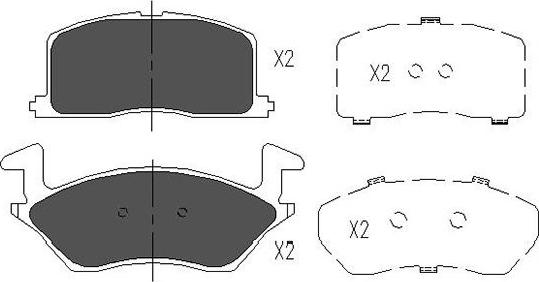 Kavo Parts KBP-9003 - Тормозные колодки, дисковые, комплект autospares.lv