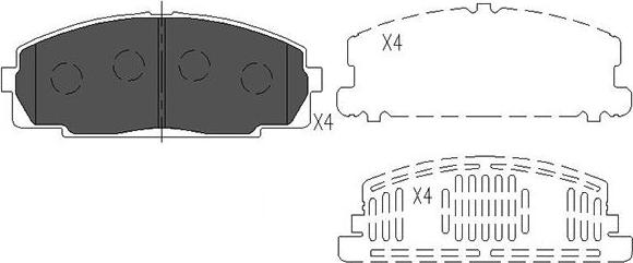 Kavo Parts KBP-9002 - Тормозные колодки, дисковые, комплект autospares.lv
