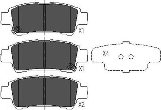 Kavo Parts KBP-9014 - Тормозные колодки, дисковые, комплект autospares.lv