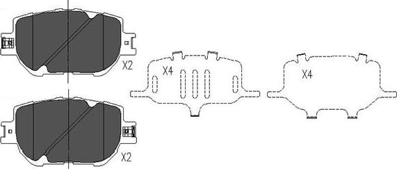 Kavo Parts KBP-9015 - Тормозные колодки, дисковые, комплект autospares.lv