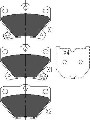 Kavo Parts KBP-9013 - Тормозные колодки, дисковые, комплект autospares.lv