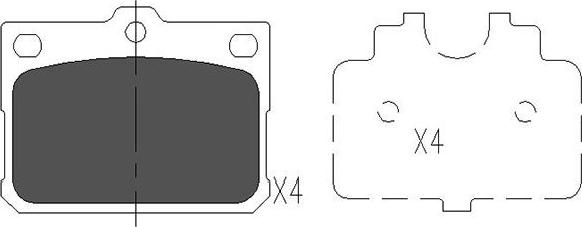 Kavo Parts KBP-9081 - Тормозные колодки, дисковые, комплект autospares.lv