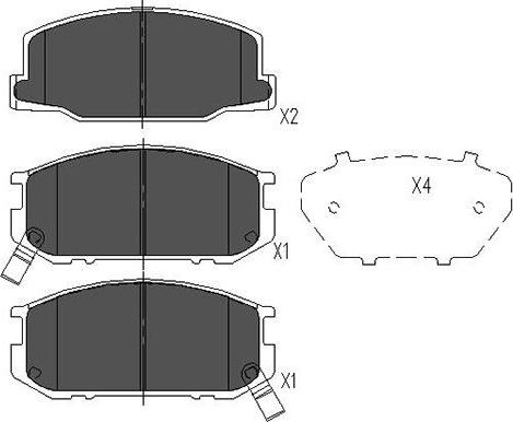 Kavo Parts KBP-9031 - Тормозные колодки, дисковые, комплект autospares.lv