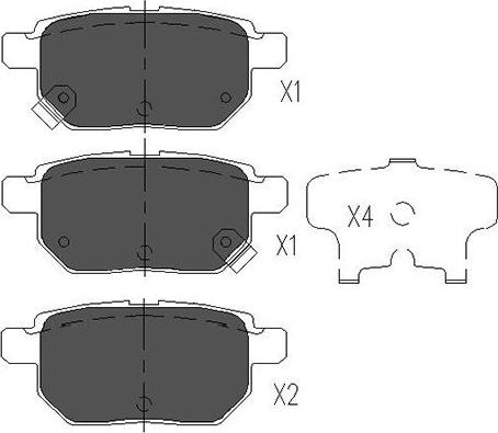 Kavo Parts KBP-9025 - Тормозные колодки, дисковые, комплект autospares.lv