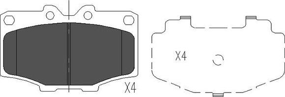 Kavo Parts KBP-9028 - Тормозные колодки, дисковые, комплект autospares.lv