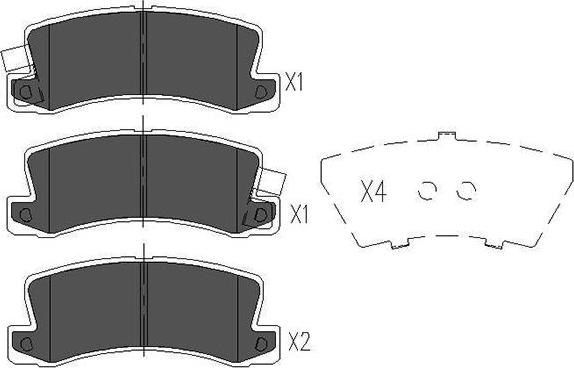 Kavo Parts KBP-9022 - Тормозные колодки, дисковые, комплект autospares.lv