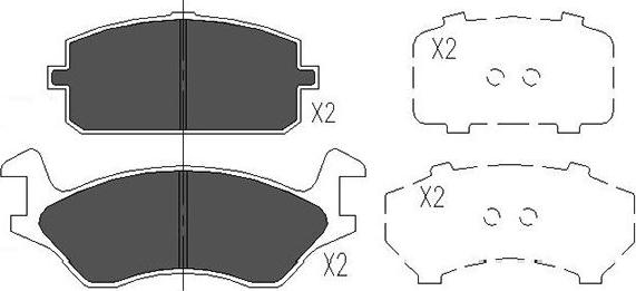 Kavo Parts KBP-9074 - Тормозные колодки, дисковые, комплект autospares.lv