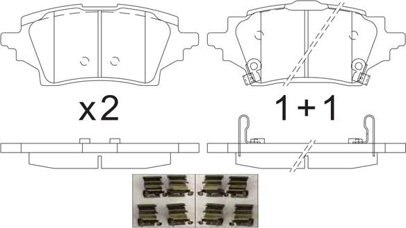 Kavo Parts KBP-9160 - Тормозные колодки, дисковые, комплект autospares.lv