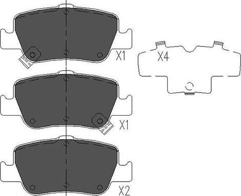 Kavo Parts KBP-9104 - Тормозные колодки, дисковые, комплект autospares.lv