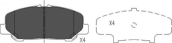 Kavo Parts KBP-9101 - Тормозные колодки, дисковые, комплект autospares.lv