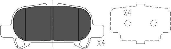 Kavo Parts KBP-9119 - Тормозные колодки, дисковые, комплект autospares.lv